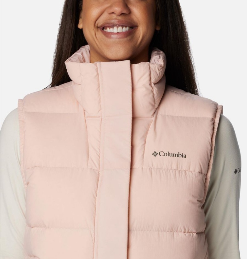 Pink Women's Columbia Bulo Point II Down Vest | NTJAP-1895