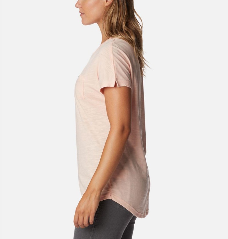 Pink Women's Columbia Cades Cape T-Shirt | DBXWU-5784