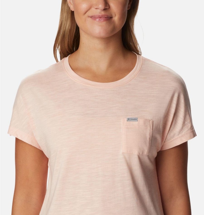 Pink Women's Columbia Cades Cape T-Shirt | DBXWU-5784