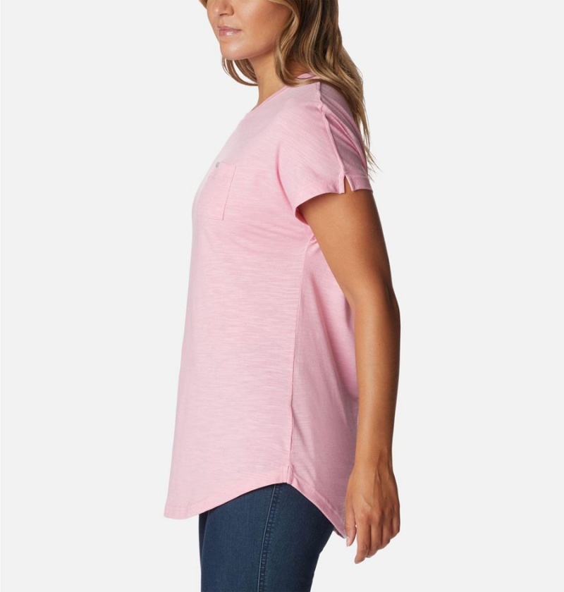 Pink Women's Columbia Cades Cape T-Shirt | VFGSA-8342