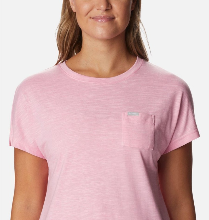 Pink Women's Columbia Cades Cape T-Shirt | VFGSA-8342