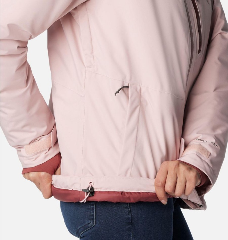 Pink Women's Columbia Explorer's Edge Insulated Puffer Jacket | QDJZC-2349