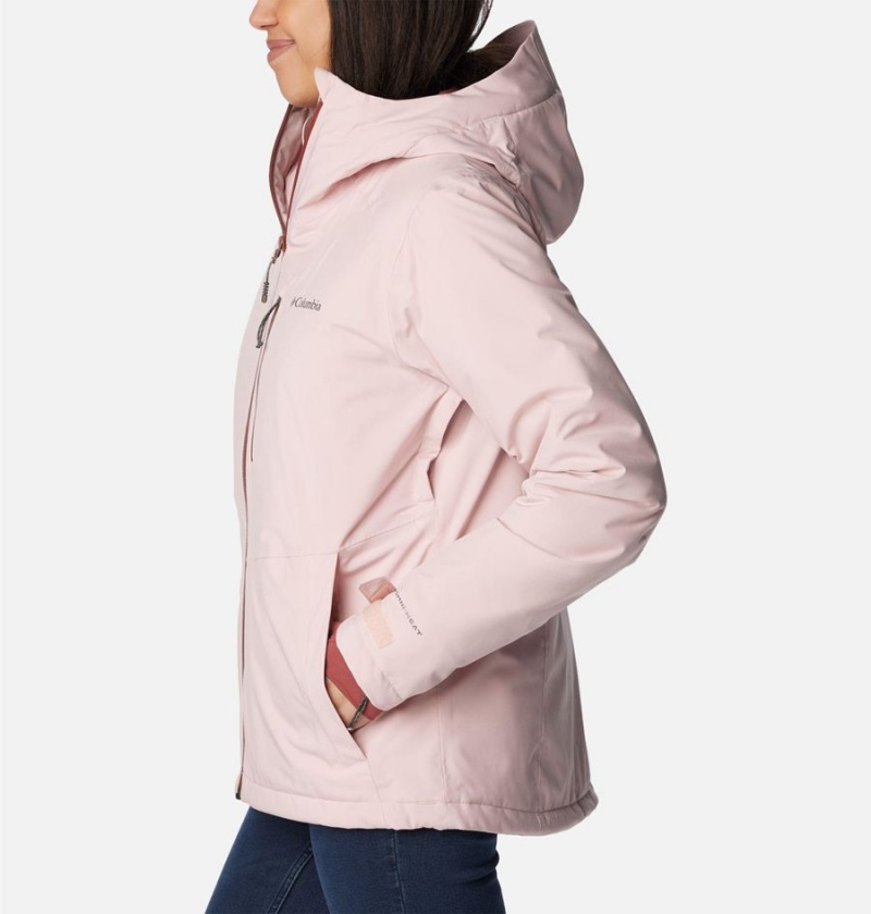 Pink Women's Columbia Explorer's Edge Insulated Puffer Jacket | QDJZC-2349