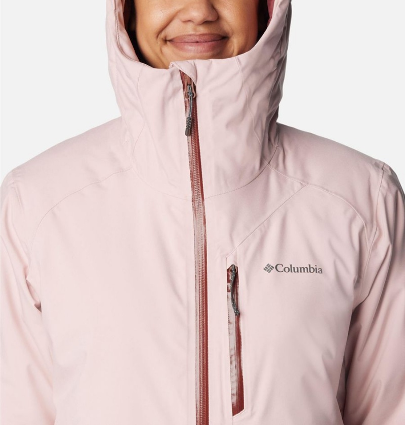 Pink Women's Columbia Explorer's Edge Insulated Puffer Jacket | QDJZC-2349