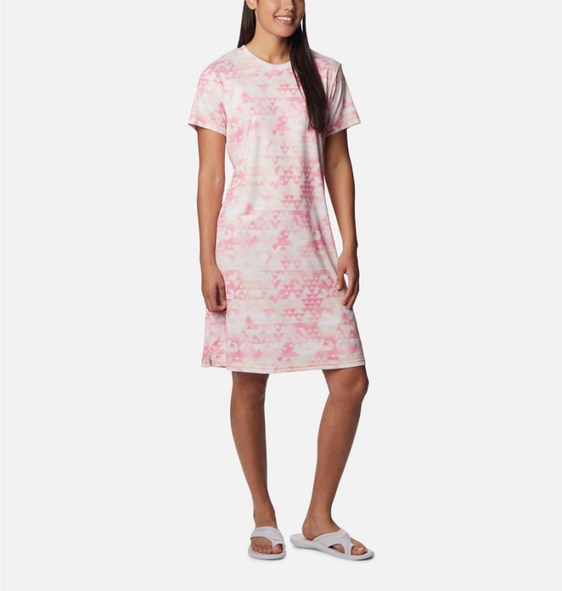 Pink Women's Columbia Fork Stream Dress | VMUXE-7518