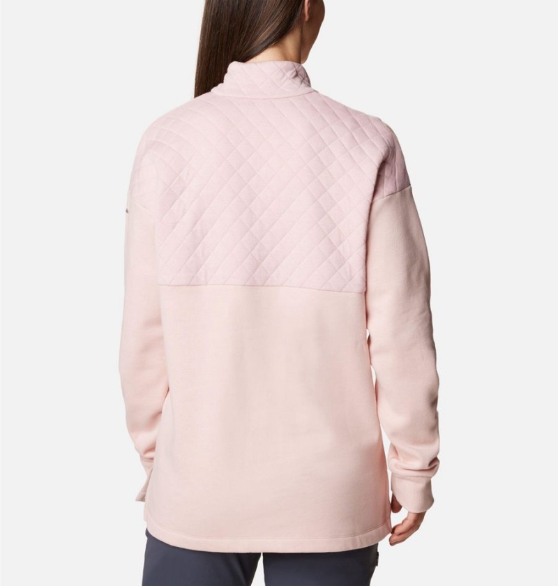 Pink Women's Columbia Hart Mountain Quilted Half Snap Pullover | FUYMX-9518