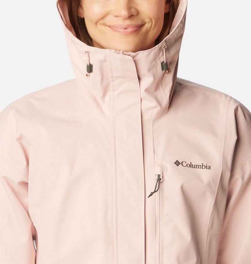 Pink Women's Columbia Hikebound Rain Jacket | MHSYF-6403