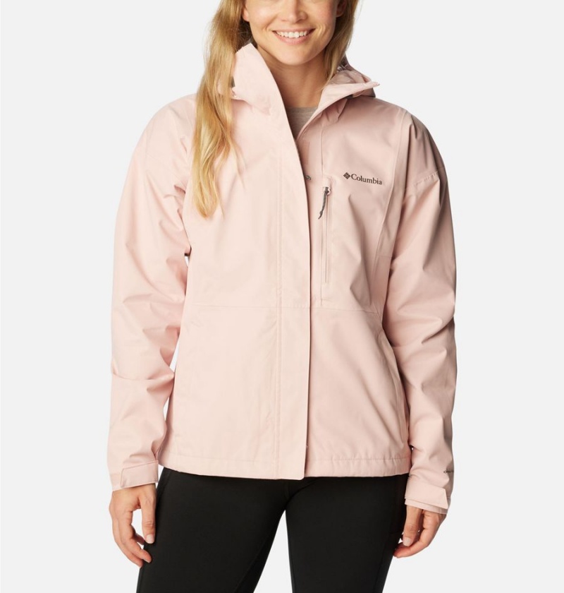 Pink Women\'s Columbia Hikebound Rain Jacket | MHSYF-6403