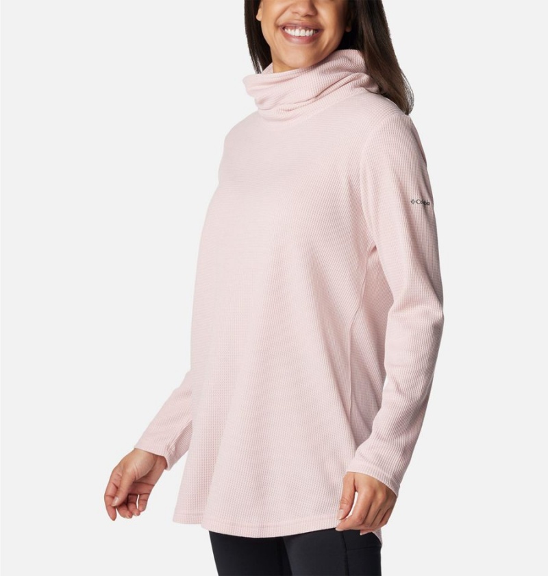 Pink Women's Columbia Holly Hideaway Waffle Cowl Neck Pullover | PKVHS-9705