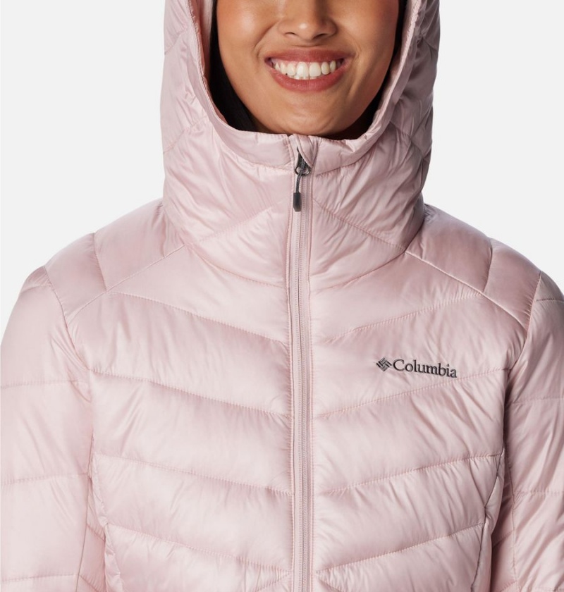 Pink Women's Columbia Joy Peak Insulated Hooded Puffer Jacket | GYQLX-5106