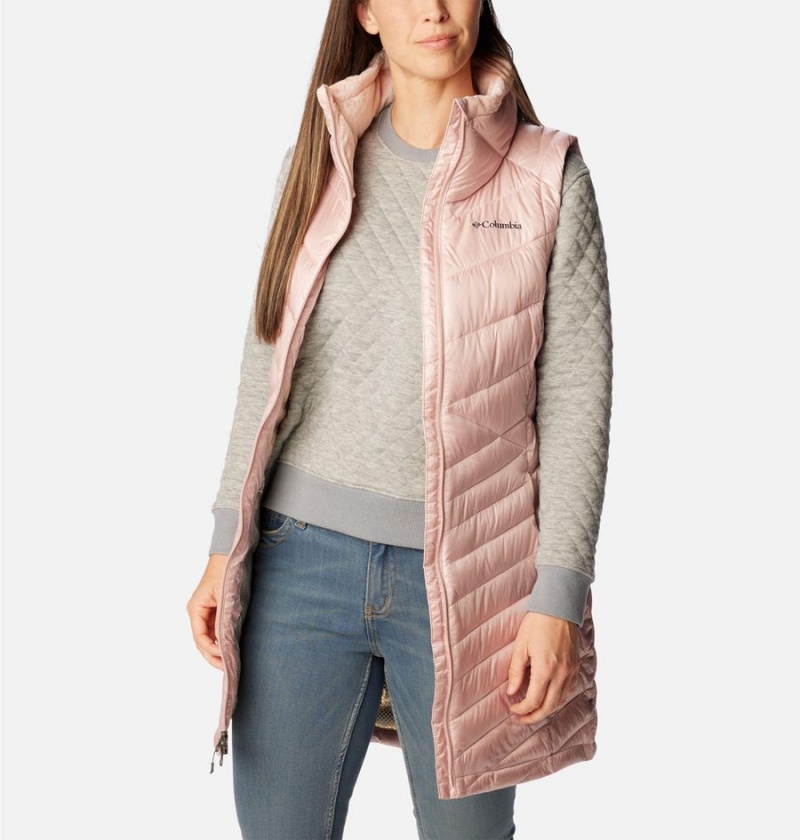 Pink Women's Columbia Joy Peak Long Vest | UNSBJ-2479