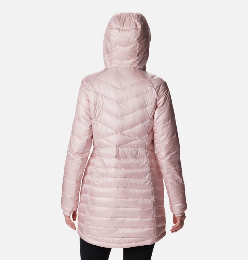 Pink Women's Columbia Joy Peak Mid Insulated Hooded Puffer Jacket | MLVIS-7469