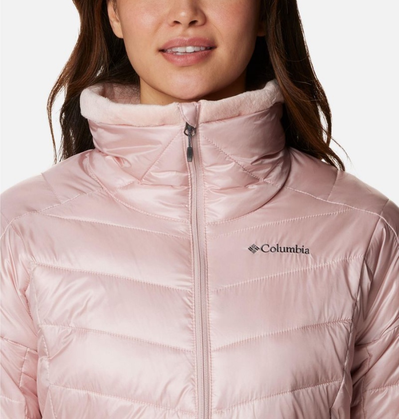 Pink Women's Columbia Joy Peak Mid Puffer Jacket | GENIL-1630