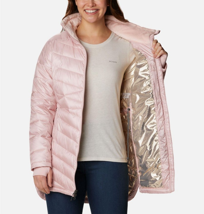 Pink Women's Columbia Joy Peak Mid Puffer Jacket | GENIL-1630