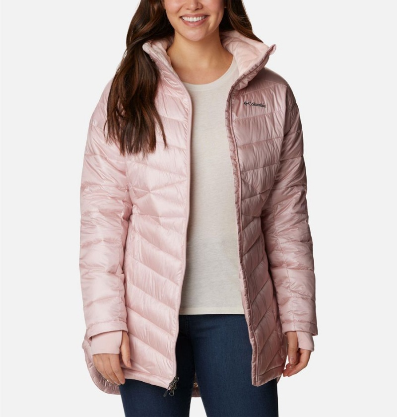 Pink Women's Columbia Joy Peak Mid Puffer Jacket | GENIL-1630