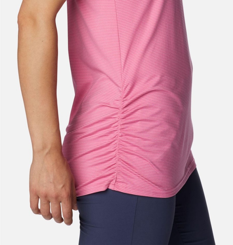 Pink Women's Columbia Leslie Falls Tank Top | BJISC-4105