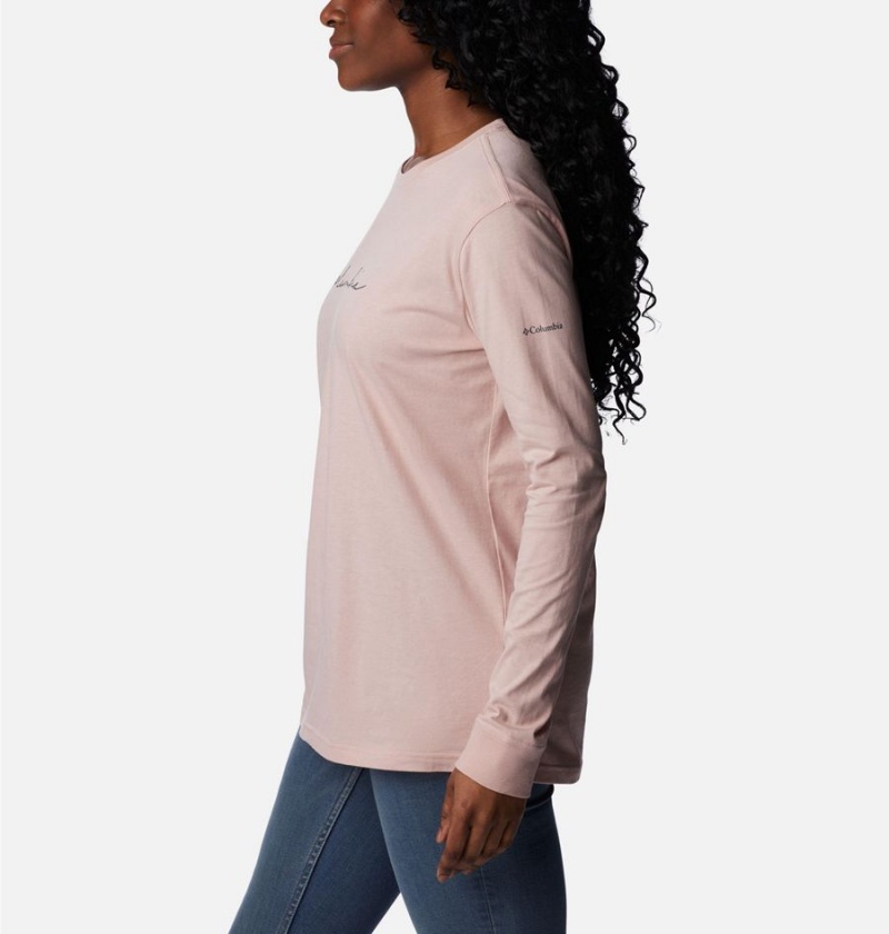 Pink Women's Columbia North Cascades Long Sleeve T-Shirt | KIUBL-9253