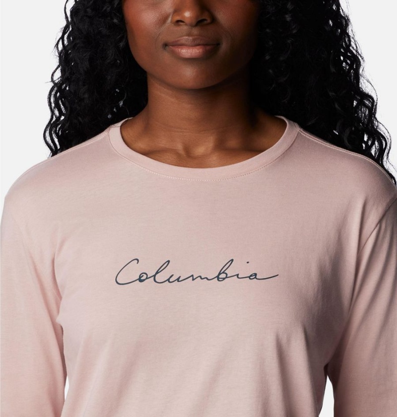 Pink Women's Columbia North Cascades Long Sleeve T-Shirt | KIUBL-9253