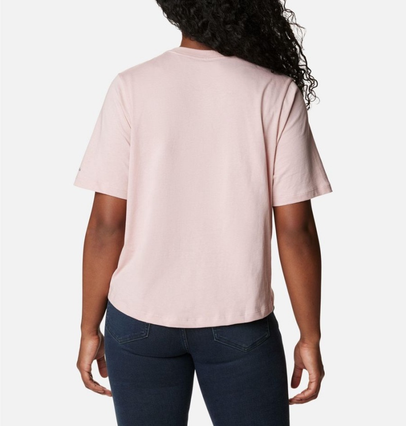 Pink Women's Columbia North Cascades Relaxed T-Shirt | HNBIS-4150