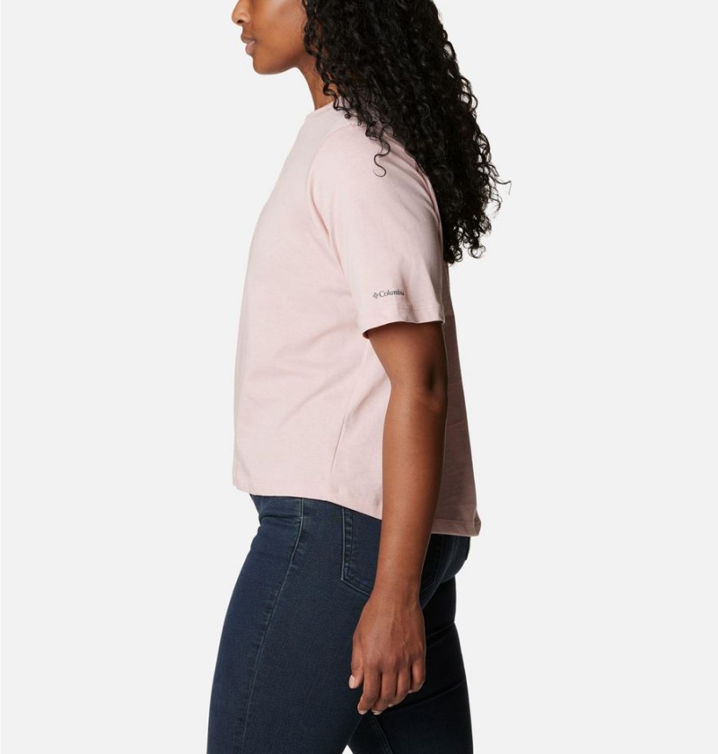 Pink Women's Columbia North Cascades Relaxed T-Shirt | HNBIS-4150