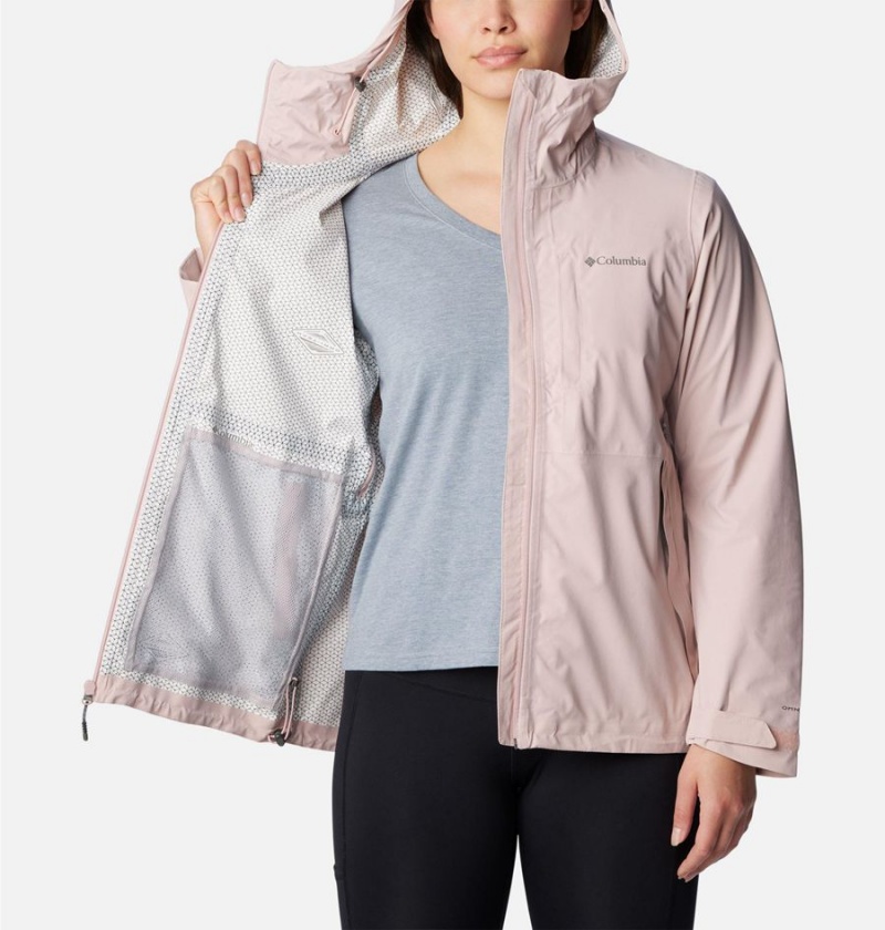 Pink Women's Columbia Omni-Tech Ampli-Dry Shell Rain Jacket | WFCLD-6193