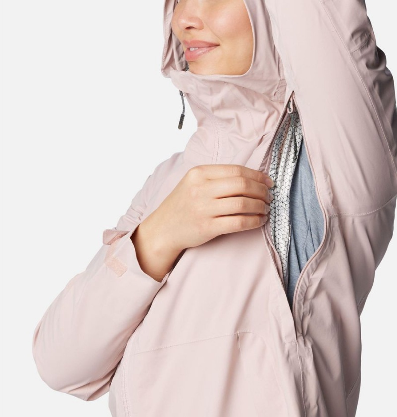 Pink Women's Columbia Omni-Tech Ampli-Dry Shell Rain Jacket | WFCLD-6193