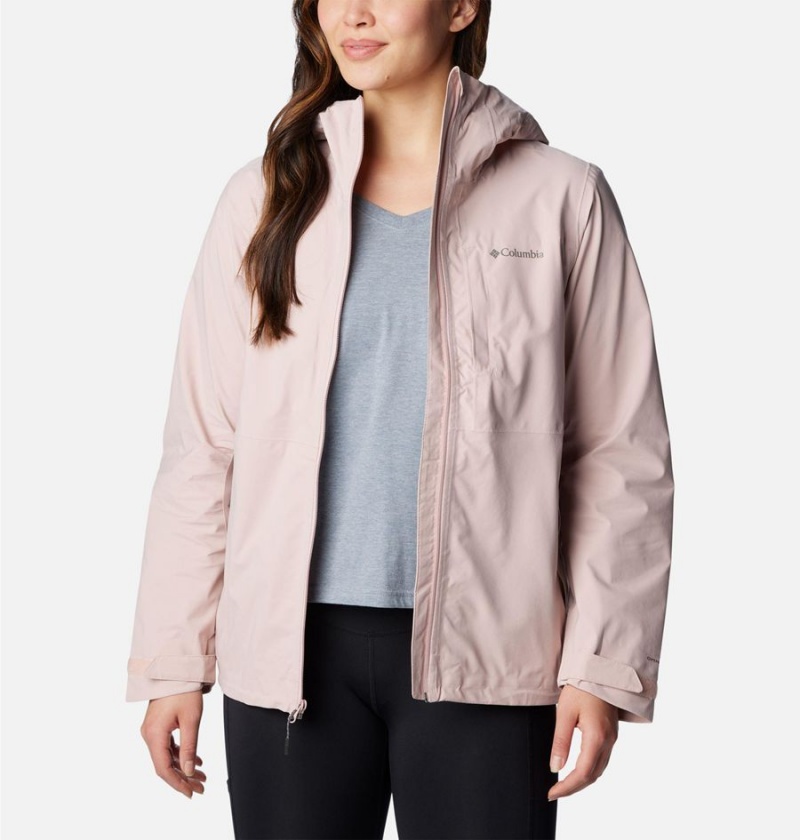 Pink Women's Columbia Omni-Tech Ampli-Dry Shell Rain Jacket | WFCLD-6193