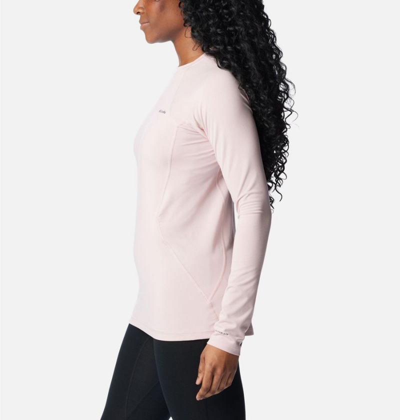 Pink Women's Columbia Omni Heat Midweight Baselayer Crew T-Shirt | BIUJW-7085