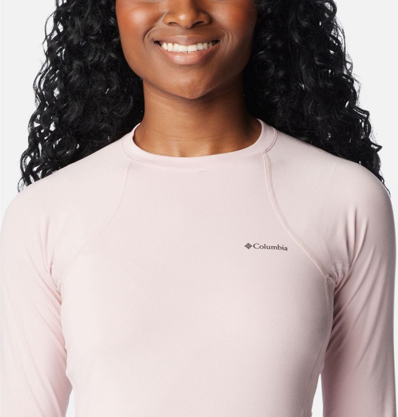 Pink Women's Columbia Omni Heat Midweight Baselayer Crew T-Shirt | BIUJW-7085