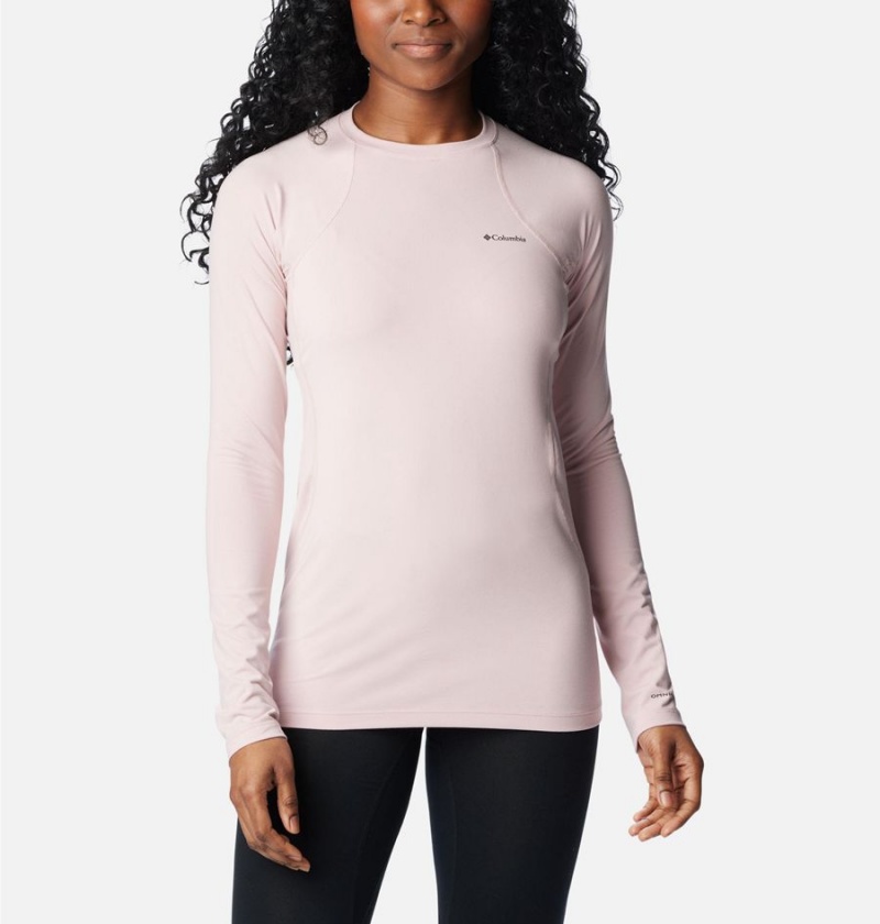 Pink Women\'s Columbia Omni Heat Midweight Baselayer Crew T-Shirt | BIUJW-7085