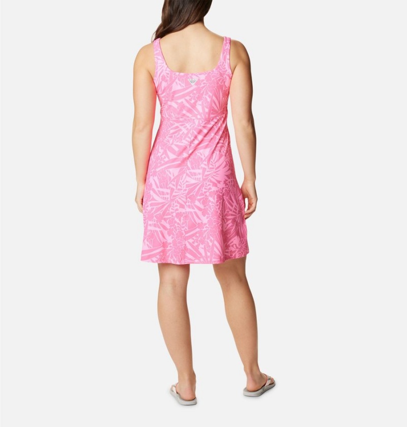 Pink Women's Columbia PFG Freezer III Dress | ZIMVN-1762