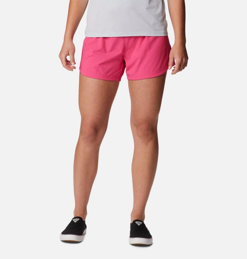 Pink Women\'s Columbia PFG Tamiami Pull-On Shorts | RNQUI-7380