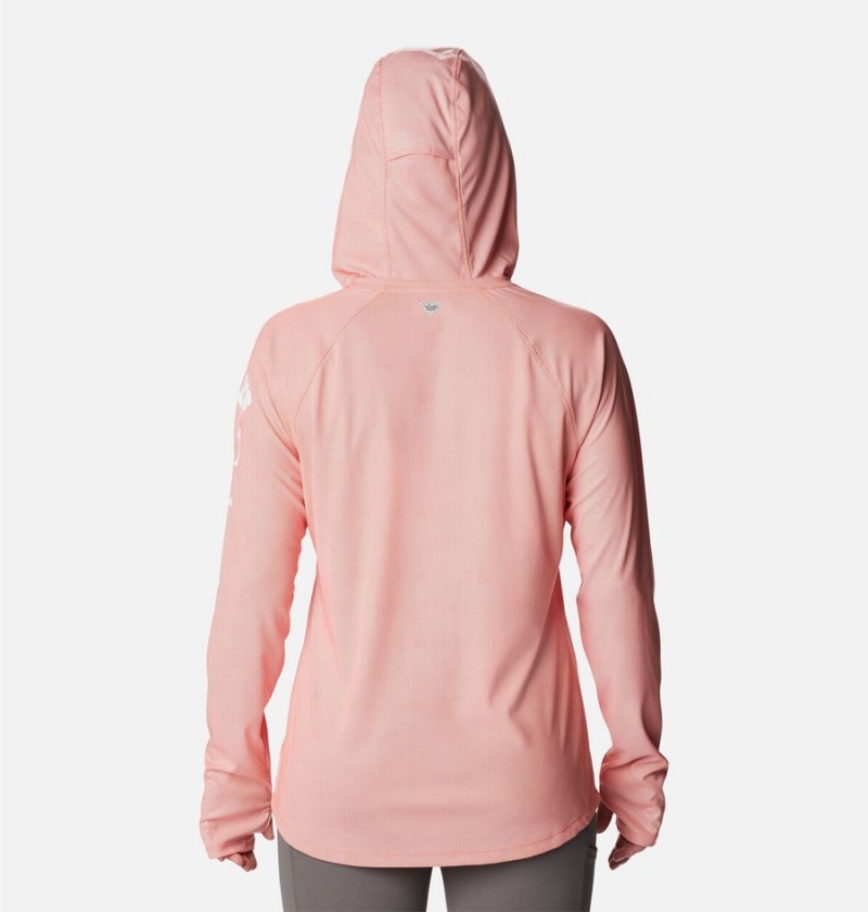 Pink Women's Columbia PFG Tidal Deflector Hoodie | GOHKB-4607