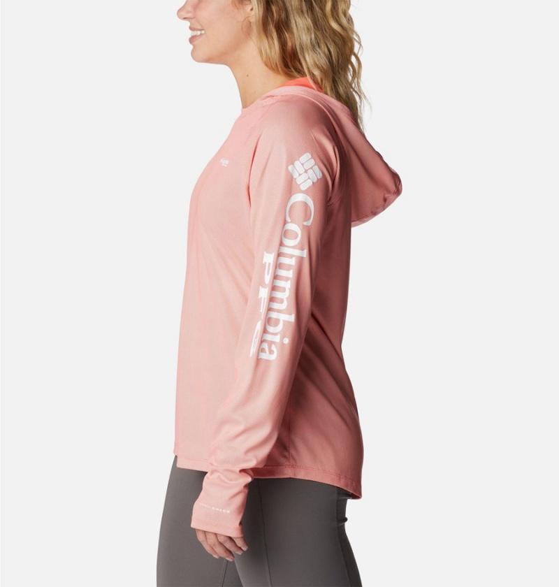 Pink Women's Columbia PFG Tidal Deflector Hoodie | GOHKB-4607