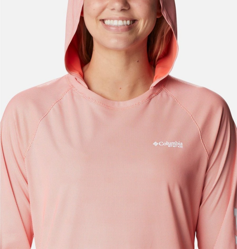 Pink Women's Columbia PFG Tidal Deflector Hoodie | GOHKB-4607