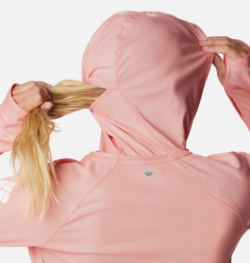 Pink Women's Columbia PFG Tidal Deflector Hoodie | GOHKB-4607