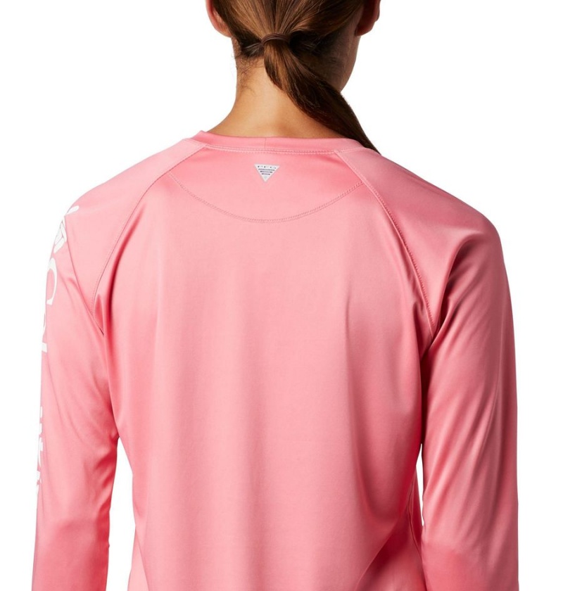 Pink Women's Columbia PFG Tidal II Long Sleeve T-Shirt | RDZPQ-7301