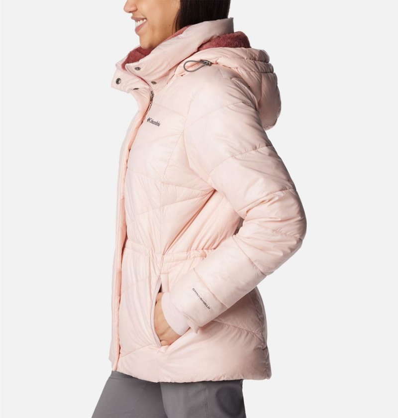 Pink Women's Columbia Peak to Park II Insulated Hooded Puffer Jacket | EKGIY-2083