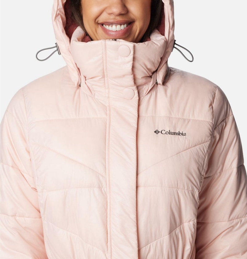 Pink Women's Columbia Peak to Park II Insulated Hooded Puffer Jacket | EKGIY-2083