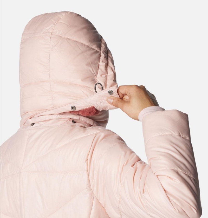 Pink Women's Columbia Peak to Park II Insulated Hooded Puffer Jacket | EKGIY-2083