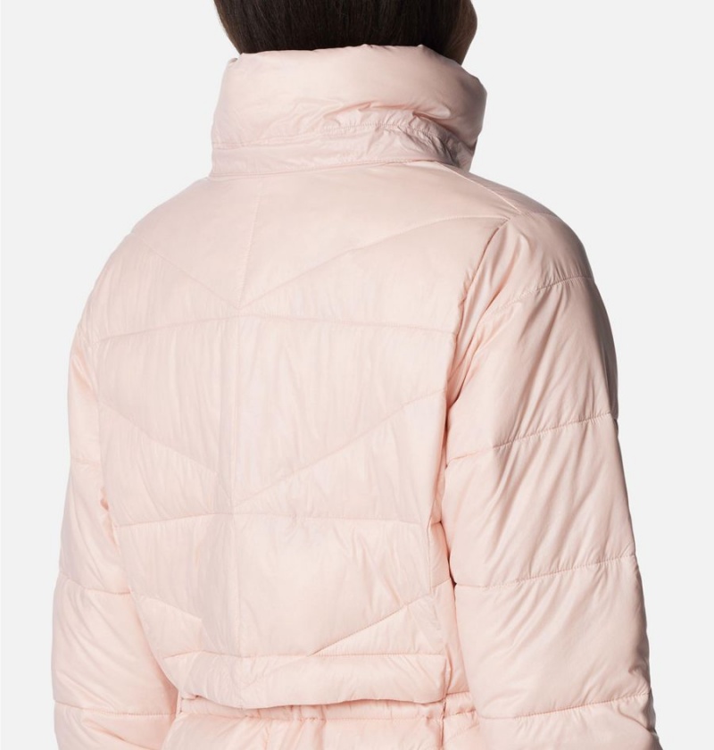 Pink Women's Columbia Peak to Park II Insulated Hooded Puffer Jacket | EKGIY-2083