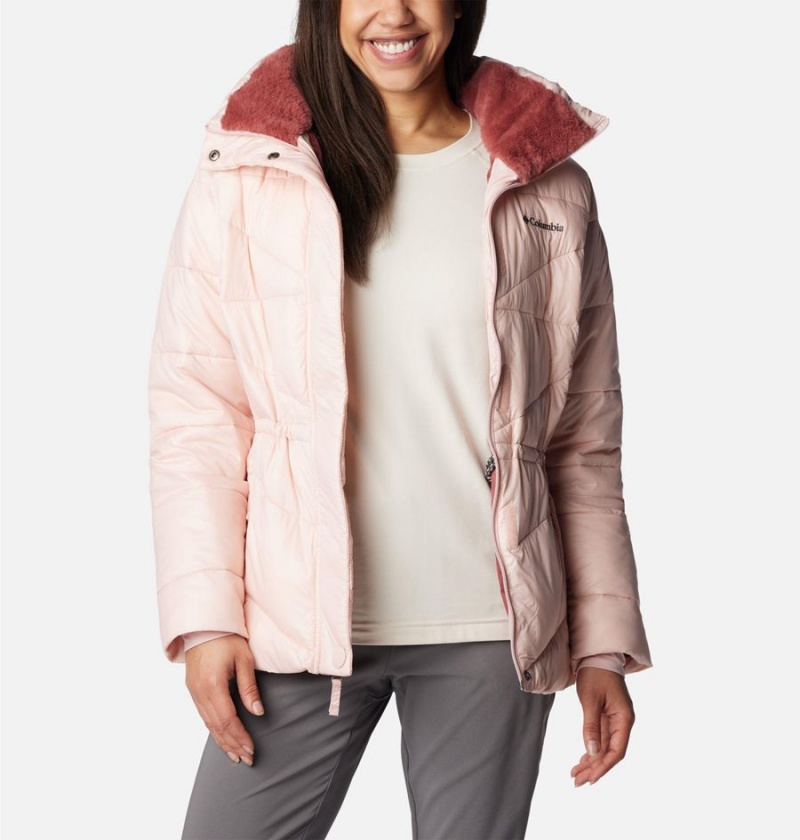 Pink Women's Columbia Peak to Park II Insulated Hooded Puffer Jacket | EKGIY-2083