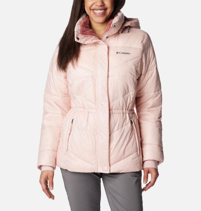 Pink Women\'s Columbia Peak to Park II Insulated Hooded Puffer Jacket | EKGIY-2083