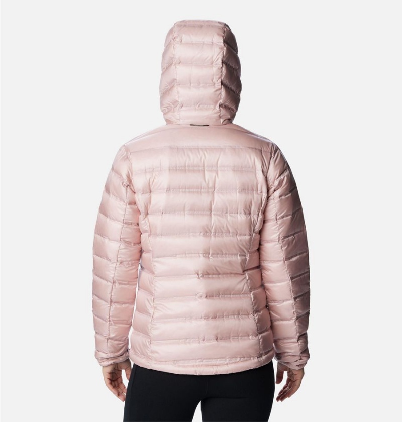 Pink Women's Columbia Pebble Peak Hooded Puffer Jacket | ITEDW-0276