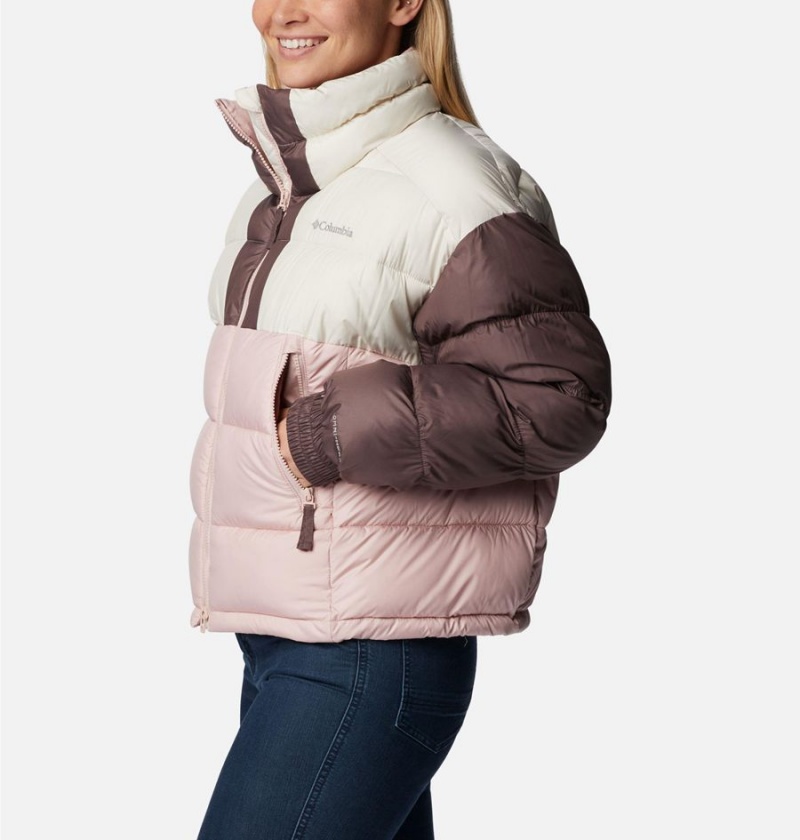 Pink Women's Columbia Pike Lake II Cropped Puffer Jacket | IBENX-0786