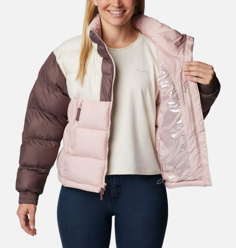 Pink Women's Columbia Pike Lake II Cropped Puffer Jacket | IBENX-0786