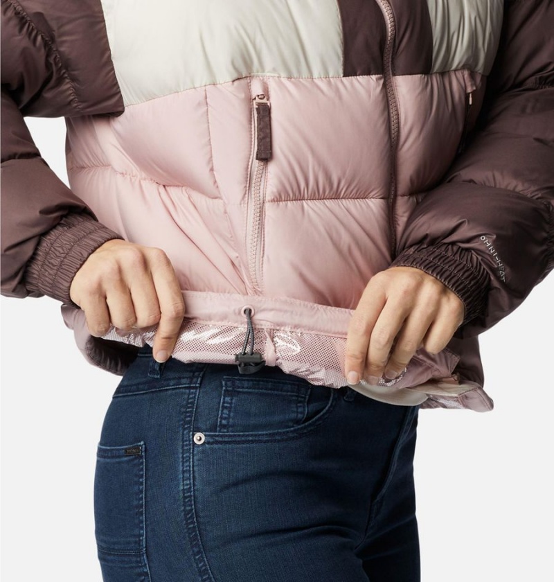 Pink Women's Columbia Pike Lake II Cropped Puffer Jacket | IBENX-0786