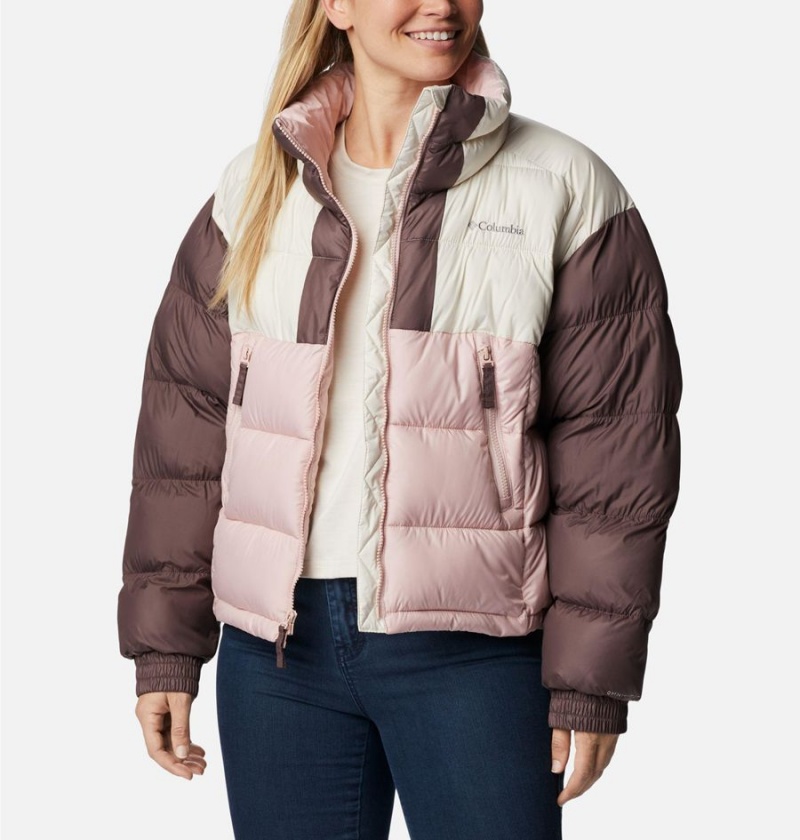 Pink Women's Columbia Pike Lake II Cropped Puffer Jacket | IBENX-0786