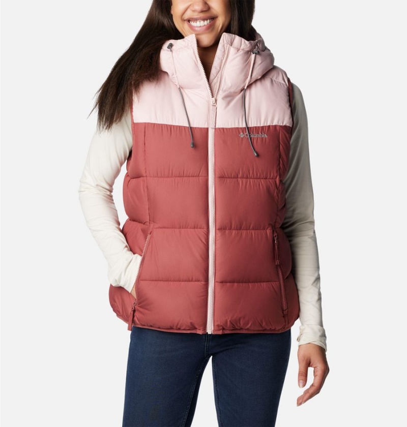 Pink Women\'s Columbia Pike Lake II Insulated Vest | MACTV-7031