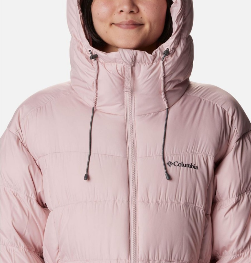 Pink Women's Columbia Pike Lake II Long Puffer Jacket | ZTPUW-5602